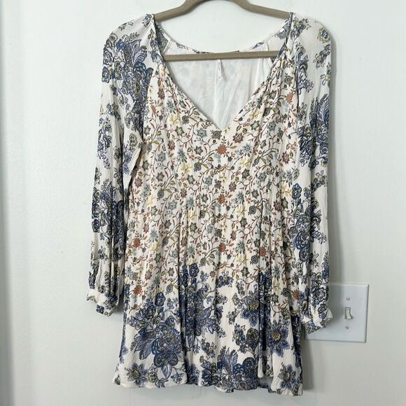 Free People Lucky Loosey Flowy Mini Dress XS - Picture 2 of 7